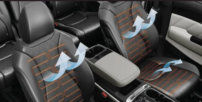 Kia Carnival heated and ventilated seats